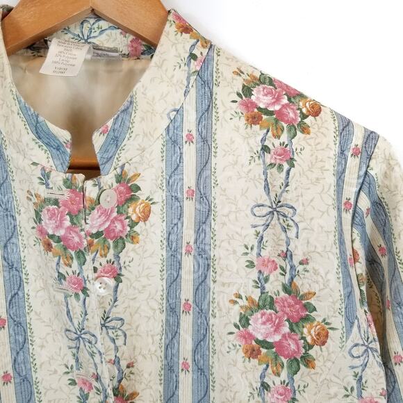 Coldwater Creek Vintage Women's Floral Cottagecore Jacket Size 10 - Picture 4 of 6